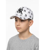 Erkek Çocuk Desenli Klasik Yazlık Şapka NY Desenli Erkek Çocuk Şapka (Beyaz)
