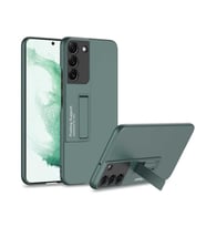 Galaxy S22 Kılıf Zore Standlı Ays Kapak (Koyu Yeşil)