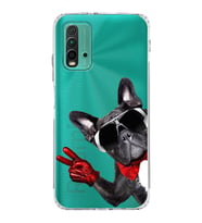 PrintiFy Xiaomi Redmi 9T ile Uyumlu Köpek 2 Kamera Korumalı Şeffaf Kılıf