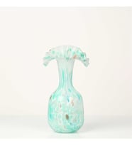Vitale Beyaz Yeşil Cam Vazo 14*29Cm AK.P349.374129