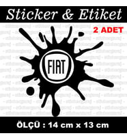 fiat araba logo etiket sticker - 2 adet çıkartma araba motosiklet kask atv tablet pc buzdolabı otomobil bilgisayar uyumlu