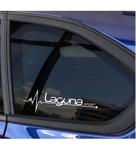 Laguna Yan Cam Sticker Oto Kapı Çıkartma Tuning oto 20 cm x 7 cm yazı 398