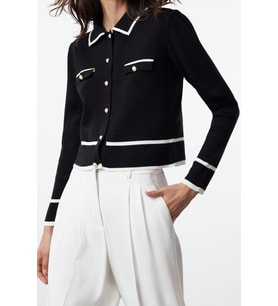 Kadın Modern Tarz Regular Polo Yaka Regular Triko Hırka