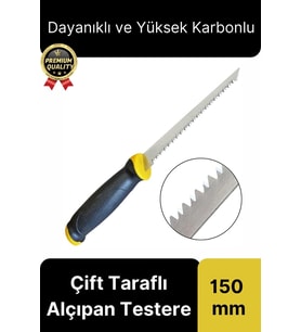Üstün Kalite Dayanıklı Çelik Sivri Uçlu Çift Taraflı Ahşap Sunta Kesme Oygu Alçıpan Testere 150 mm