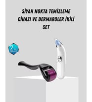 Dermaroller ve Vakumlu Siyah Nokta Temizleme Cihazı 2’li Cilt Bakım Seti