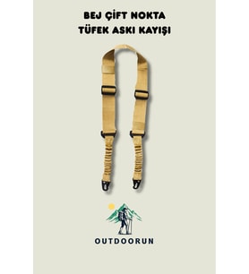 Bej Yaylı Çift Nokta Askı Kayışı