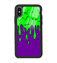 iPhone Xs Max Neon Damla Tasarımlı Glossy Telefon Kılıfı