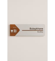 Lucena Bulaşıkhane Ofis Oda Kapı İsimliği Yönlendirme Tabelası Levhası Kişiselleştirilebilir