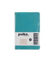 PULKO PND036 KLASİK SERT KAPAK 9x14cm 80gr.196 SAYFA TERMO DERİ ÇİZGİLİ NOT DEFTER - TURKUAZ