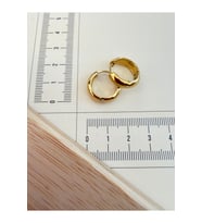 316 L Cerrahi Çelik 5mm*14mm Bombeli Çelik Halka Küpe Gold