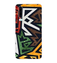 PrintiFy Huawei P30 Uyumlu Kamera Korumalı Soyut Grafiti Tasarımlı Şeffaf Silikon Kılıf