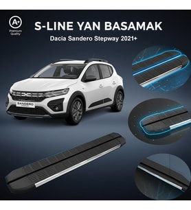 Dacia Sandero Stepway S-Line Premium Krom Yan Basamak   2021 Sonrası