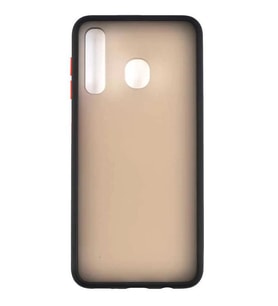 Huawei P30 Lite Kılıf Mat Yüzey Renkli Kenar Silikon (Siyah)