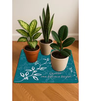 Valerine Life Çiçek Saksı Matı Salon Balkon Bitkileri Zemin Koruyucu Kaymaz Saksı Altlığı 60x60cm 27 (Çok Renkli)