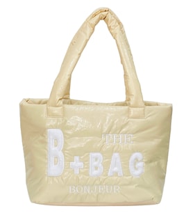 Kadın Büyük Boy The B Bag Yumuşak Rugan Puf Omuz Çantası (Krem)