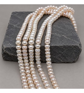 İnci Dizi Beyaz 7*5 mm – Doğal Doku Royal Seri (63304)
