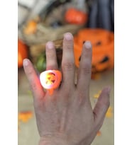 Işıklı Balkabağı Yüzük Halloween Parti Aksesuarları Cadılar Bayramı Yüzüğü