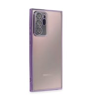 Samsung Galaxy Note 20 Ultra Kılıf Kamera Korumalı Lensli Silikon - Mor