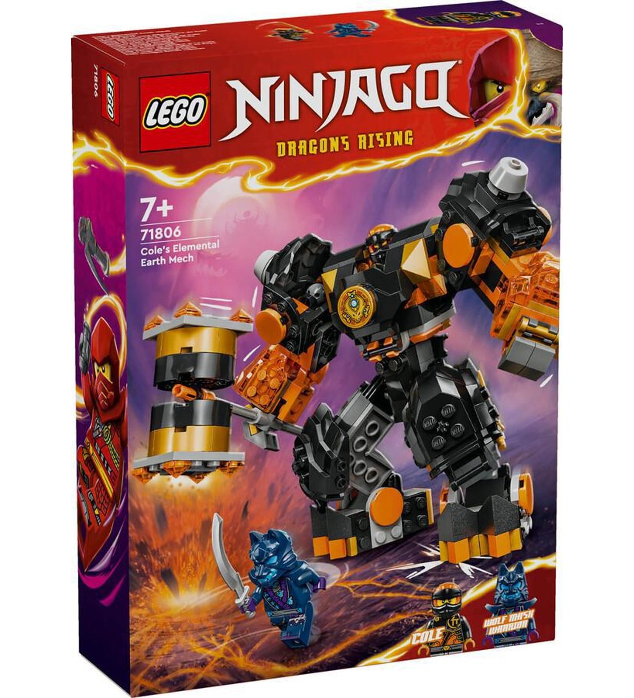 LEGO Ninjago 71806 Cole's Elemental Earth Mech