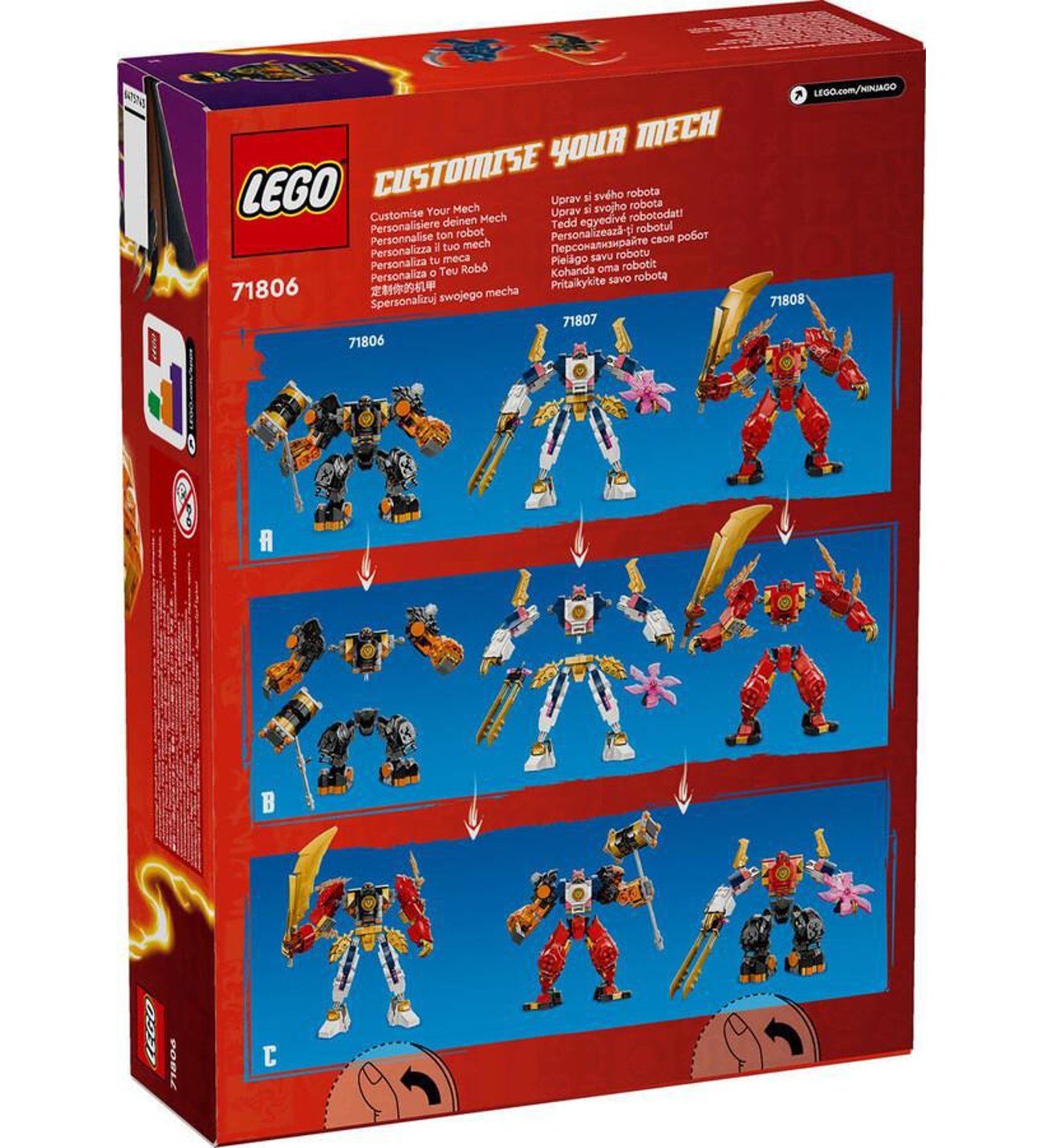 LEGO Ninjago 71806 Cole's Elemental Earth Mech