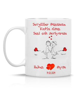 Sevgililer Gününe Özel 14 Şubat Hediyesi Çay Kahve Kupa Bardak-sev25
