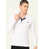 V4009 DEWBERRY ERKEK SWEATSHIRT-BEYAZ
