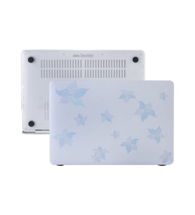 MacBook Air Kılıf HardCase TouchID A1932 A2179 A2337 Uyumlu Koruyucu Kılıf Flw05 (Açık Mavi)