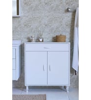 Eliusta Rose 80 cm Beyaz 1 Çekmeceli Banyo Mutfak Dolabı 4 Bölmeli 3 Raflı Çok Amaçlı Dolap 80x88x32,5 cm