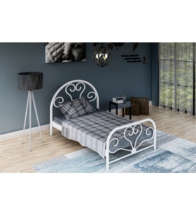 GM 118 BABY TEK KİŞİLİK METAL KARYOLA 90X190 BEYAZ