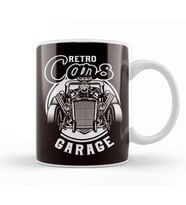 Retro Cars Garage Classic Old American Automobile Car Muscle Kupa Bardak Porselen