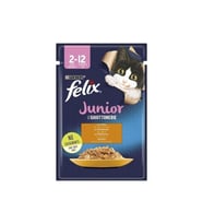 Felix Tavuklu Yaş Kedi Maması Yavru 85 Gr X 26 Adet (Kahverengi)