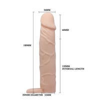 Penis Kılıfı Uzatmalı Dolgulu Model 5 cm Silikon