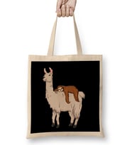 Cute & Funny Sloth Sleeping on Llama Friends Bez Çanta Uzun Saplı
