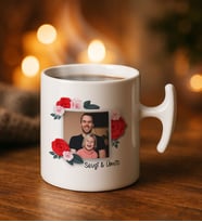 BK Gift Kişiye Özel İsimli Fotoğraflı Hammer Kulplu Beyaz Kupa Bardak-1, Arkadaşa Hediye, Sevgiliye Hediye, Doğum Günü Hediyesi