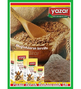 Yazar Taş değirmende Öğütülmüş Tam Buğday 5kg ve Kepekli Un 5 Kg = 10kg un
