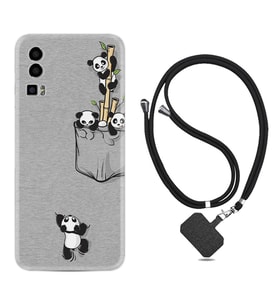 General Mobile Gm 23 Kılıf Silikon Boyun Askılı İpli Desenli Silikon Pandalar 1798