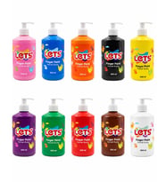 Lets Pompalı Parmak Boyası 10 Renkli Set 500 ml