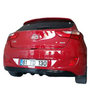 Hyundai İ30 (2011-2016) Arka Tampon Eki - Difüzör (Plastik)
