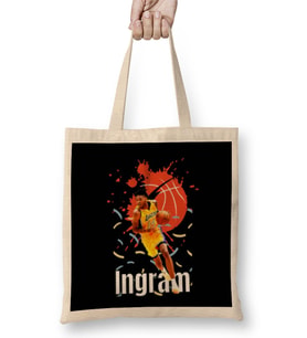 Brandon Ingram Vintage Art - Legend Basketball Gift Vintage Retro Style Bez Çanta Uzun Saplı