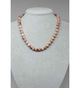 Rodokrozit Taşı Kolye 8mm (Klipsli)
