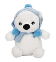 Şapkalı ve Atkılı Peluş Kutup Ayısı 30 cm S00004773