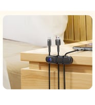 ApolloBell ACP03-020 AB 3 yuvalı bilgisayar kablo klipsi ve silikon kablo tutucu düzenleyici.