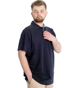 Mode XL Büyük Beden Erkek T-shirt Polo CHOOSE YOUR MODE 23321 Lacivert
