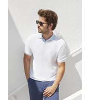 Dufy Beyaz Erkek Slim Fit Düz Polo Yaka Triko - 104576