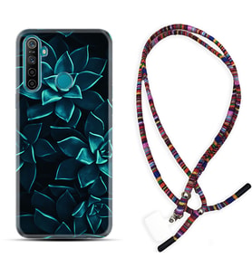 Realme 5i 5 Pro 6i 7 Pro 8 Kılıf Boyun Asklı Rasta Silikon Mistik Çiçekler 1650