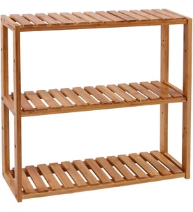 Songmics Banyo Rafı, Bambu, Bitki Rafı, Ayarlanabilir 3 Zeminli, Duvara Monte, Oturma Odası, Koridor (Çok Renkli)