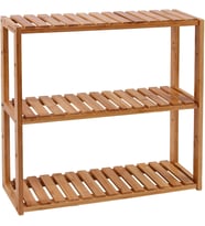 Songmics Banyo Rafı, Bambu, Bitki Rafı, Ayarlanabilir 3 Zeminli, Duvara Monte, Oturma Odası, Koridor (Çok Renkli)