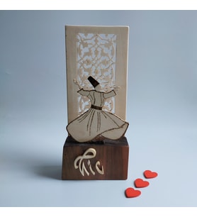 Woodensea Mevlana Hiç Felsefesi Ahşap Biblo  El Yapımı