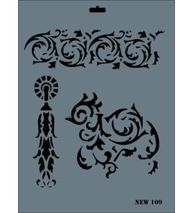 Rich New Seri N-109 Stencil 35x25 cm