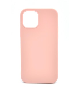 iPhone 12 Pro Uyumlu Düz Renk Esnek Yumuşak Silikon Kılıf  Rubber Pembe